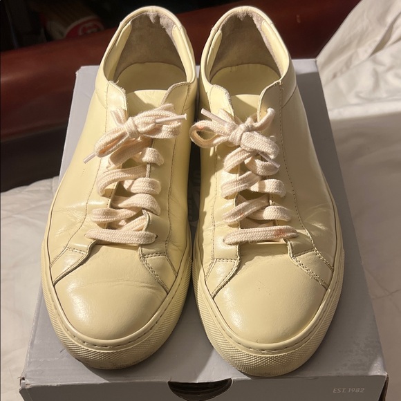 Common projects Cream Leather Sneakers - Picture 2 of 10